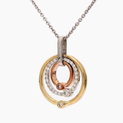 Eregion Argyle light pink-champagne and white diamond pendant