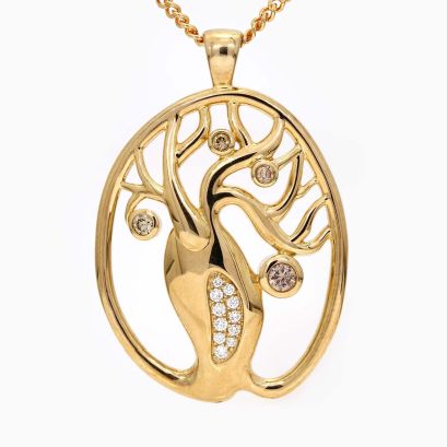 Finest Boab Champagne Diamond Necklace