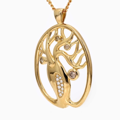 Finest Boab Champagne Diamond Necklace