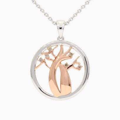 Life Boab champagne diamond necklace