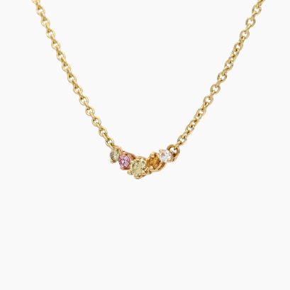 Celestial rainbow diamond necklace