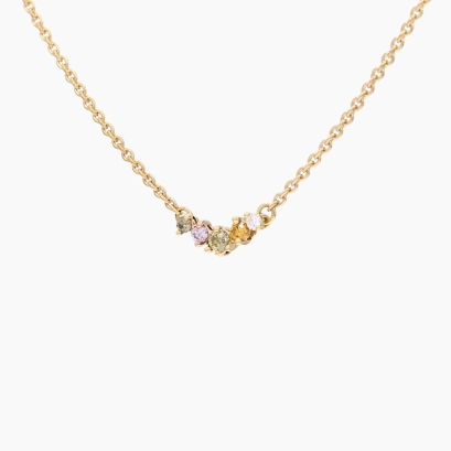 Celestial rainbow diamond necklace