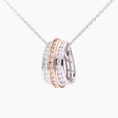 Valentina Argyle light pink champagne diamond necklace