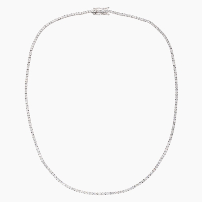 Luetta 5 total carat white lab-grown diamond tennis necklace