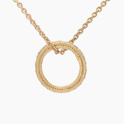 Indiana white diamond circle necklace