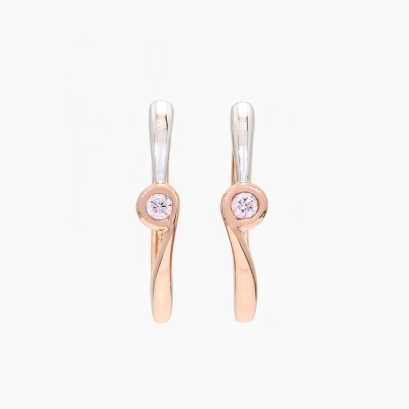 Raja Argyle pink diamond huggie earrings