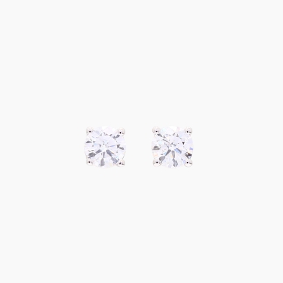 Lumi 0.52 total carat round-cut white lab-grown claw-set diamond stud earrings