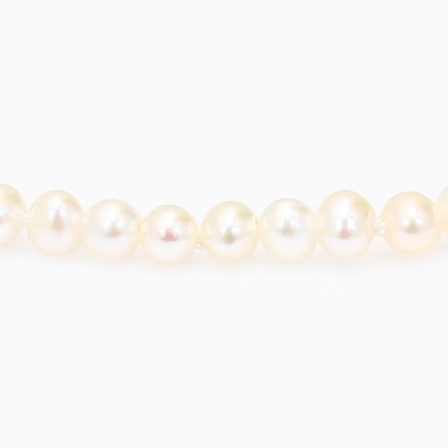 Sandi white freshwater oval pearl strand bracelet