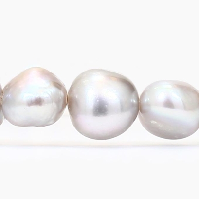 Nerissa grey freshwater pearl keshi strand bracelet