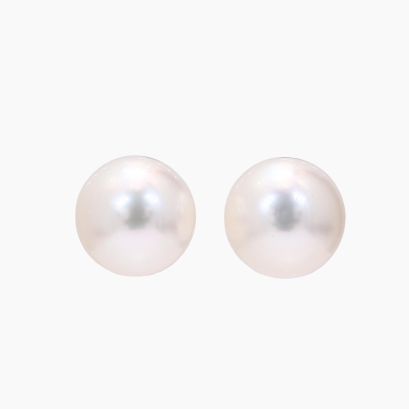 Abilene 8mm white South Sea pearl stud earrings