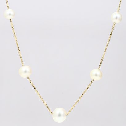 Haiti white freshwater pearl necklace