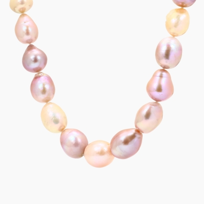 Elara pink freshwater pearl strand necklace