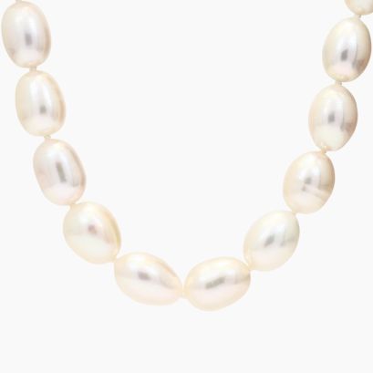 Margaret oval freshwater pearl strand necklace