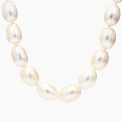 Margaret oval freshwater pearl strand necklace