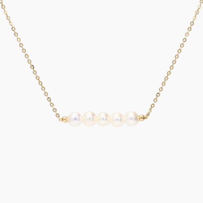 Louise round white freshwater pearl necklace