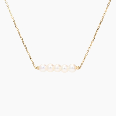 Louise round white freshwater pearl necklace