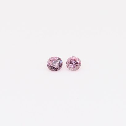 0.06 Total carat pair of round-cut FIPP Argyle pink diamonds
