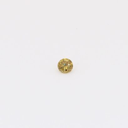 0.035 Carat round-cut fancy green diamond