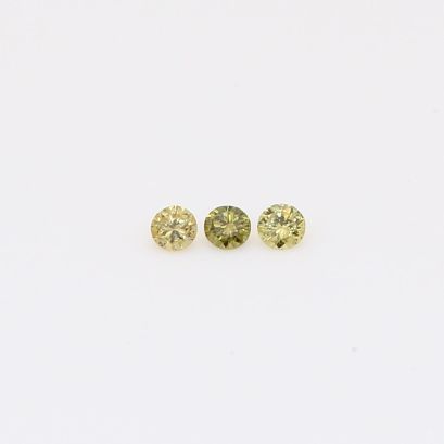 0.06 Total carat pair of round-cut fancy green diamonds