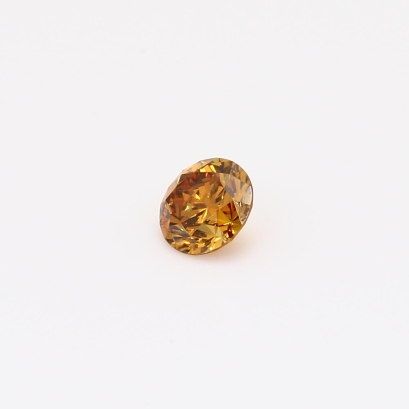 0.31 Carat round-cut fancy orange diamond