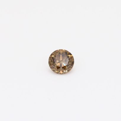 0.20 Carat round-cut champagne diamond
