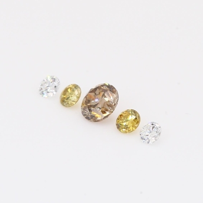 0.33 Total carat parcel of round-cut rainbow diamonds