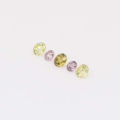 0.141 Total carat parcel of round-cut rainbow diamonds