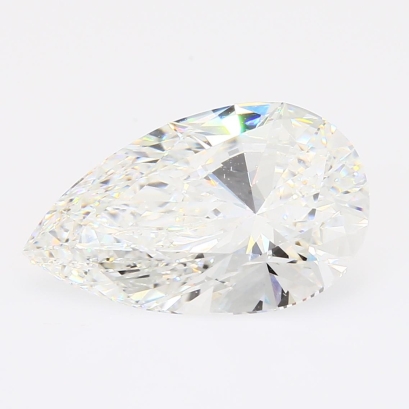 4.11 Carat pear-cut white lab-grown IGI-certified diamond