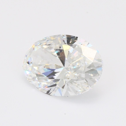 3.58 Carat oval-cut white lab-grown IGI-certified diamond