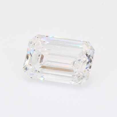 2.84 Carat emerald-cut white lab-grown IGI-certified diamond