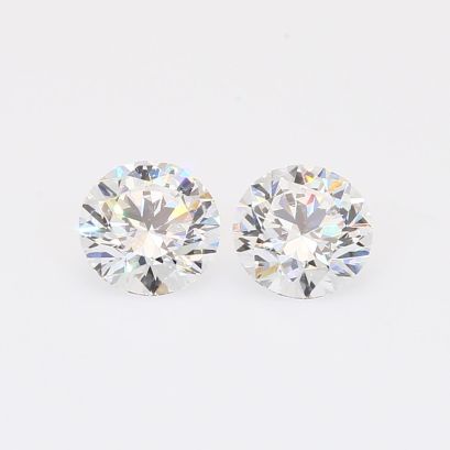 1.06 Total carat pair of brilliant-cut round white lab-grown IGI-certified diamonds