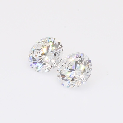 1.06 Total carat pair of brilliant-cut round white lab-grown IGI-certified diamonds