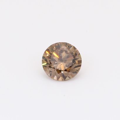 0.70 Carat round-cut champagne diamond
