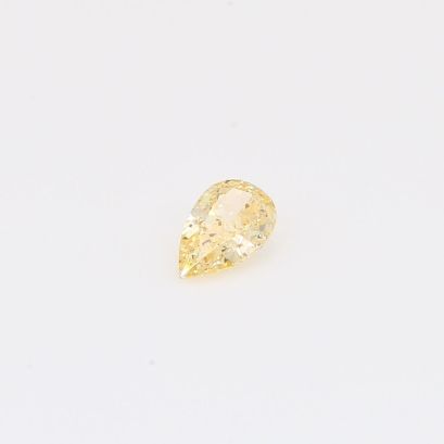 0.21 Carat pear-cut fancy light yellow diamond