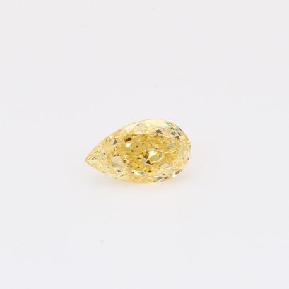 0.39 Carat pear-cut fancy light orange yellow diamond