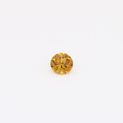 0.12 Carat brilliant-cut round fancy intense orange diamond