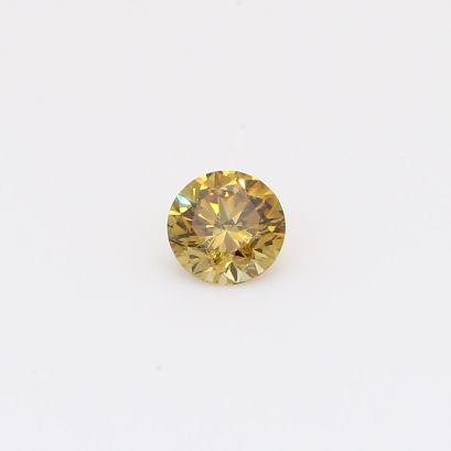 0.33 Carat brilliant-cut round fancy deep green diamond