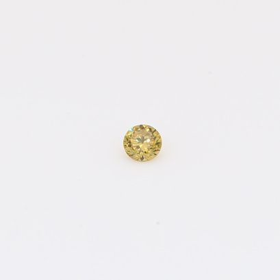 0.05 Carat brilliant-cut round fancy green diamond