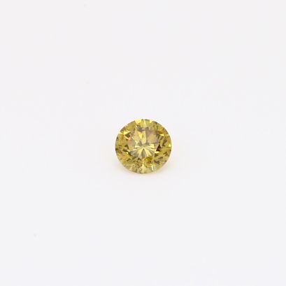 0.14 Carat brilliant-cut round fancy green diamond