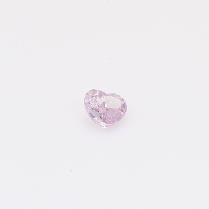 0.19 Carat heart-cut fancy light purplish-pink diamond