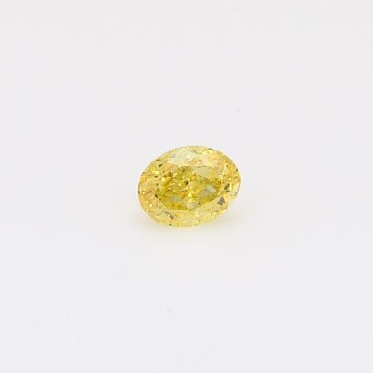 0.36 Carat oval-cut fancy intense orange yellow diamond
