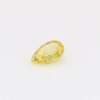 0.46 Carat pear-cut fancy intense yellow diamond