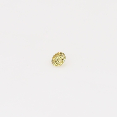 0.04 Carat round-cut fancy yellow diamond