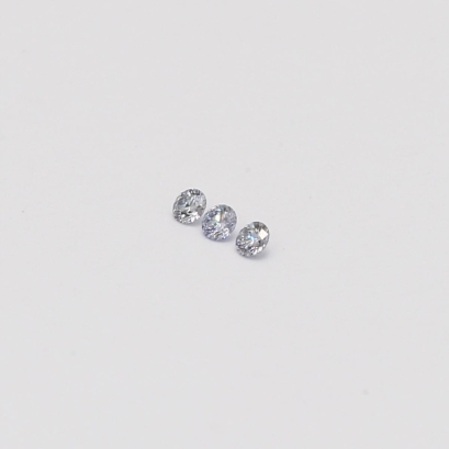 0.03 Total carat trio of round-cut BL2 Argyle blue diamonds