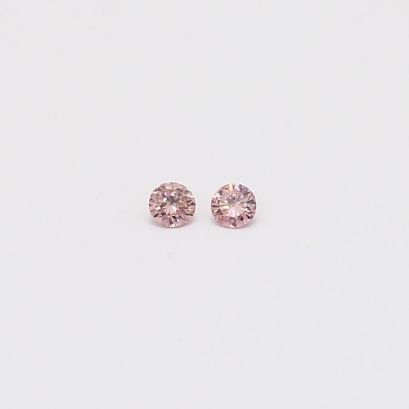 0.07 Total carat pair of round-cut FIP Argyle pink diamonds
