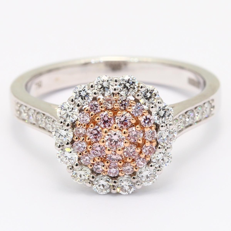 Jadore Argyle pink diamond halo ring
