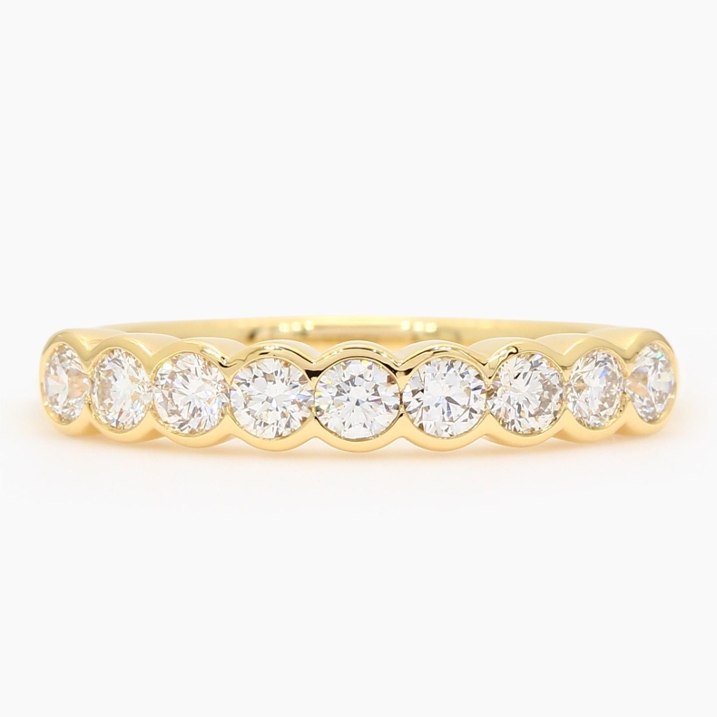 Muse white bezel-set diamond band