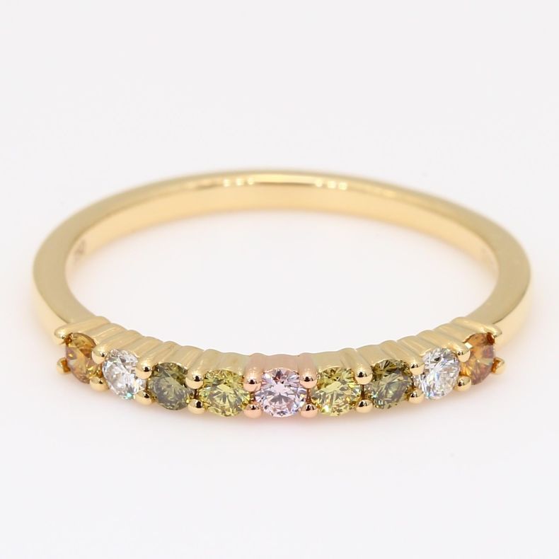 Luma rainbow diamond ring
