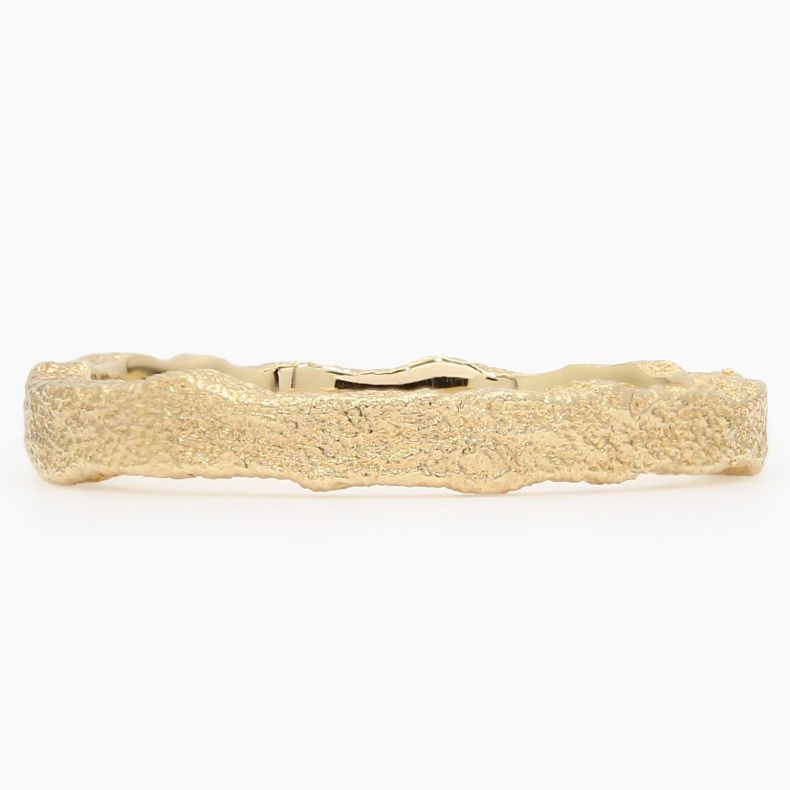 Boranup textured yellow gold band ring