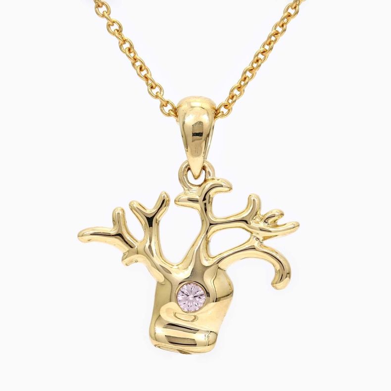 Baby Boab Argyle pink diamond necklace